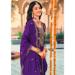 Picture of Chiffon Dark Orchid Straight Cut Salwar Kameez