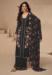 Picture of Delightful Chiffon Black Straight Cut Salwar Kameez