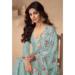 Picture of Chiffon Light Blue Straight Cut Salwar Kameez