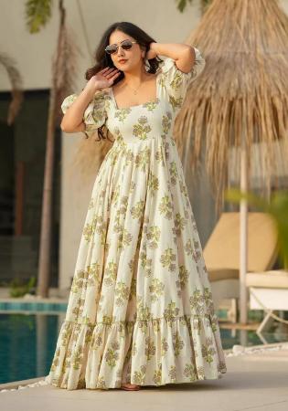 Picture of Ideal Rayon Tan Readymade Gown