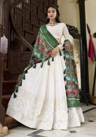 Picture of Fascinating Georgette Off White Lehenga Choli