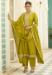 Picture of Shapely Silk Dark Golden Rod Readymade Salwar Kameez