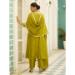 Picture of Shapely Silk Dark Golden Rod Readymade Salwar Kameez