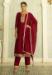 Picture of Well Formed Silk Maroon Readymade Salwar Kameez