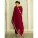 Picture of Well Formed Silk Maroon Readymade Salwar Kameez
