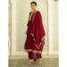 Picture of Well Formed Silk Maroon Readymade Salwar Kameez