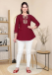 Picture of Radiant Cotton & Silk Maroon Kurtis And Tunic