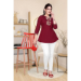 Picture of Radiant Cotton & Silk Maroon Kurtis And Tunic