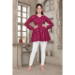Picture of Cotton & Silk Medium Violet Red Kurtis And Tunic