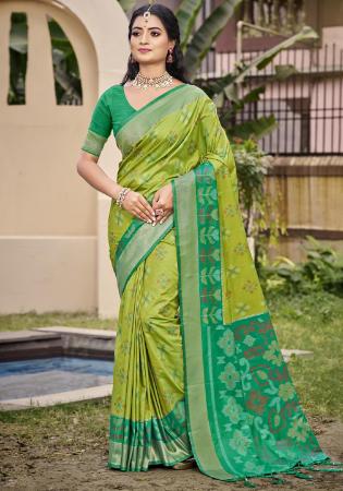 Picture of Beauteous Silk Sea Green Saree