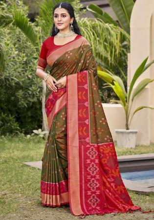 Picture of Sightly Silk Crimson Saree