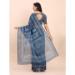 Picture of Resplendent Cotton & Linen Light Slate Grey Saree