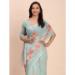 Picture of Shapely Cotton & Linen Dark Sea Green Saree