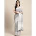 Picture of Excellent Linen Dark Grey Saree