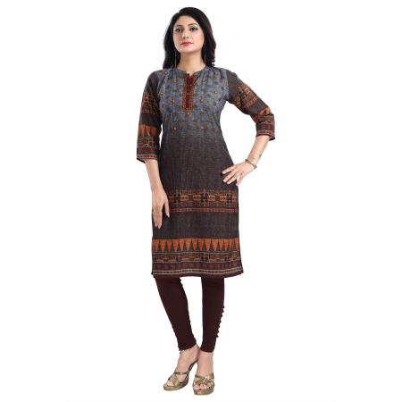 Picture of Statuesque Cotton Dim Gray Kurtis & Tunic