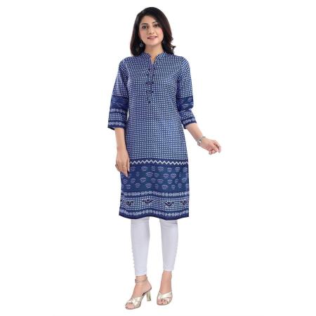 Picture of Appealing Cotton Slate Grey Kurtis & Tunic