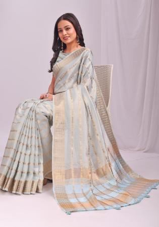 Picture of Splendid Organza Silver Saree