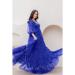 Picture of Alluring Georgette Midnight Blue Readymade Gown