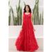 Picture of Amazing Georgette Crimson Readymade Gown