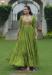 Picture of Bewitching Rayon Dark Olive Green Party Wear Gown