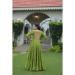 Picture of Bewitching Rayon Dark Olive Green Party Wear Gown