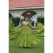 Picture of Bewitching Rayon Dark Olive Green Party Wear Gown