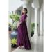 Picture of Nice Rayon Brown Party Wear Gown