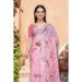Picture of Lovely Cotton & Linen Pink Saree