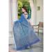 Picture of Grand Cotton & Linen Dark Slate Blue Saree