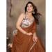 Picture of Marvelous Georgette Saddle Brown Saree