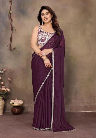 Picture of Charming Georgette Brown Saree