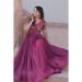 Picture of Alluring Chiffon Brown Readymade Gown