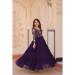 Picture of Shapely Georgette Purple Readymade Gown
