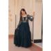 Picture of Gorgeous Georgette Dark Slate Grey Readymade Gown
