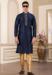 Picture of Well Formed Silk Navy Blue Kurtas