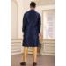 Picture of Well Formed Silk Navy Blue Kurtas