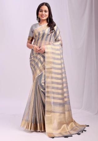 Picture of Sublime Chiffon Grey Saree