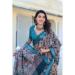 Picture of Well Formed Cotton & Linen Light Slate Grey Saree