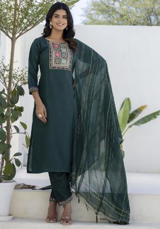 Picture of Cotton Dark Slate Grey Readymade Salwar Kameez