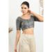 Picture of Statuesque Chiffon Dark Grey Designer Blouse