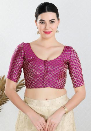 Picture of Statuesque Chiffon Sienna & Purple Designer Blouse