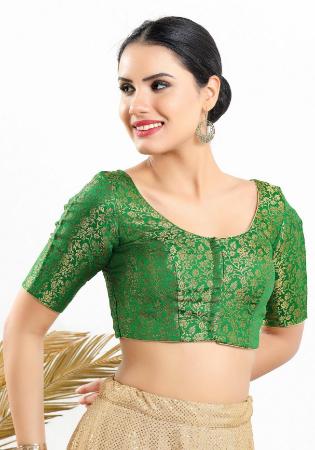 Picture of Lovely Chiffon Dark Olive Green Designer Blouse