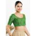 Picture of Lovely Chiffon Dark Olive Green Designer Blouse