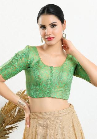 Picture of Graceful Chiffon Dark Sea Green Designer Blouse