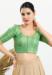 Picture of Graceful Chiffon Dark Sea Green Designer Blouse
