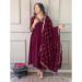 Picture of Stunning Silk Maroon Readymade Salwar Kameez
