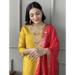 Picture of Beauteous Silk Dark Golden Rod Readymade Salwar Kameez