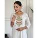 Picture of Sublime Silk White Smoke Readymade Salwar Kameez