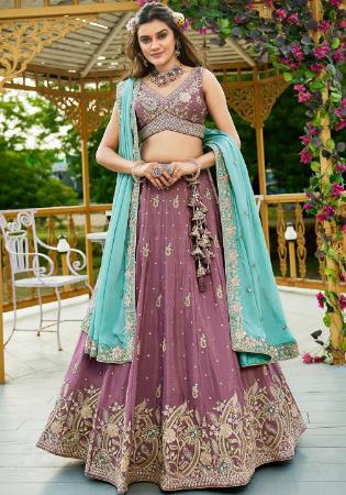 Picture of Ideal Chiffon Dark Grey Lehenga Choli