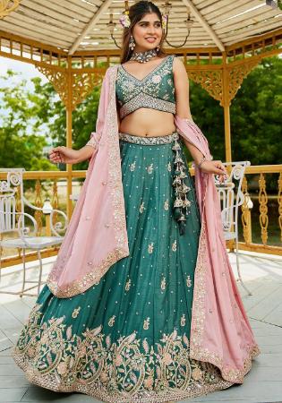 Picture of Taking Chiffon Sea Green Lehenga Choli